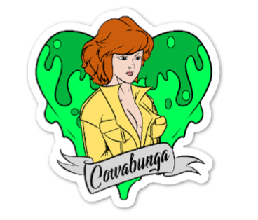 Cowabunga Sticker